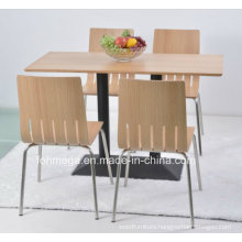 Modern Restaurant Dining Tables 4 Chairs Furniture Set for Sale